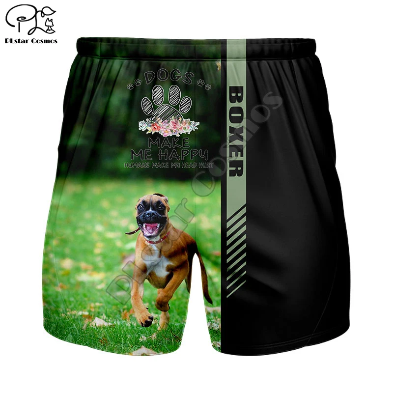 

PLstar Cosmos Animal Pitbull Dog Kawaii Cute Funny Men/Women Streetwear 3DPrint Unisex Summer Casual Shorts Beach Short pants B4