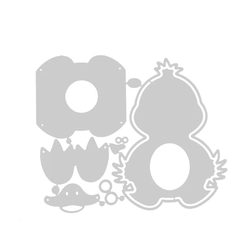 Пасхальная утка металлический Трафаретный вырубной штамп Скрапбукинг Сделай