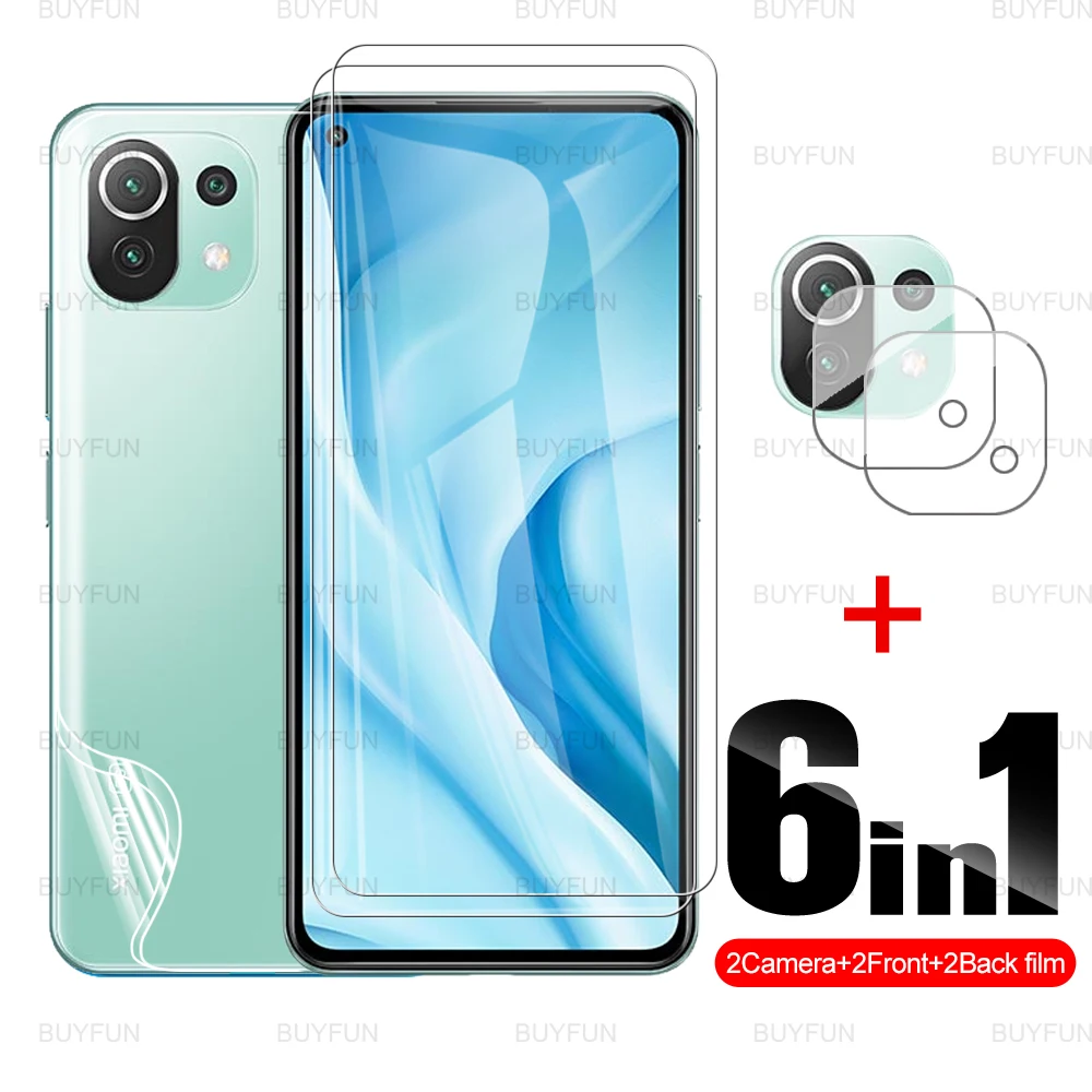 6-в-1 объектив Защитная пленка для Xiaomi Mi 11 Lite 5G 6 55 дюймов прочная защитная из