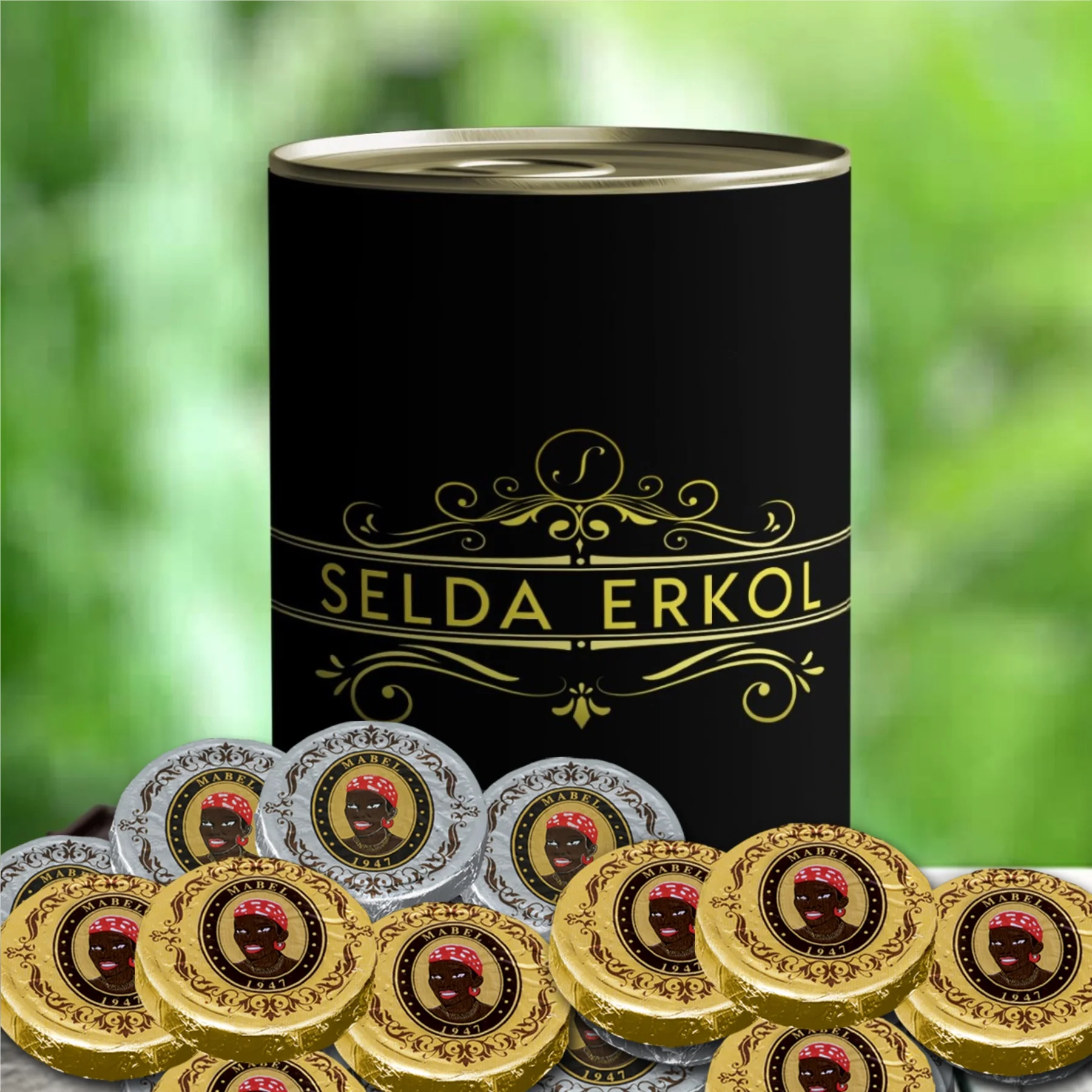 

Personalized Name Written Mabel Chocolate Canned