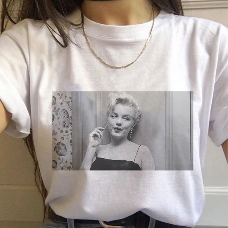 Новинка Лето 2020 Мэрилин Монро забавная модная футболка с принтом пародия