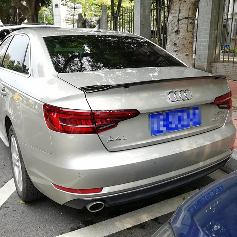 Для Audi A4 B9 R Style 2017 2018 2019 украшение автомобиля ABS пластик краска цвет задний спойлер