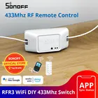 Горячая продажа SONOFF RF R3 WiFi переключатель, умные выключатели света с поддержкой приложения433 RFголосовое дистанционное управление Универсальный DIY модуль работать с Алиса