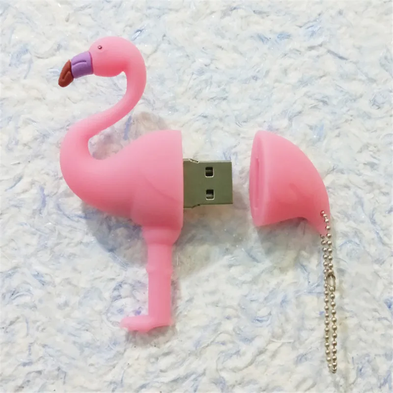 Симпатичный usb флеш накопитель с фламинго Флешка 32 ГБ 64 16 8 4 Гб карта памяти