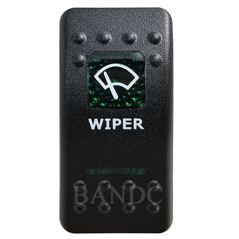 

WIPER Rocker Switch Cover Cap Green Window Labeled for Car Boat Truck Carling ARB NARVA ,Cover Cap Only！Waterproof