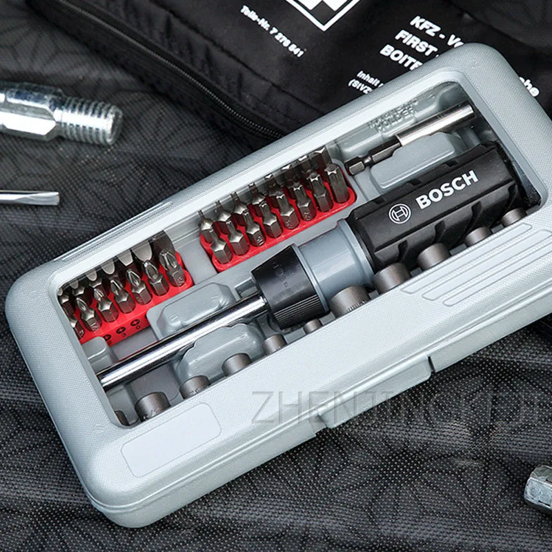 

NSDTC-01 Multifunction Chrome Vanadium Steel 46 Pieces Ratchet Hex Socket Phillips Imported Screwdriver Bit Combination Tool Kit
