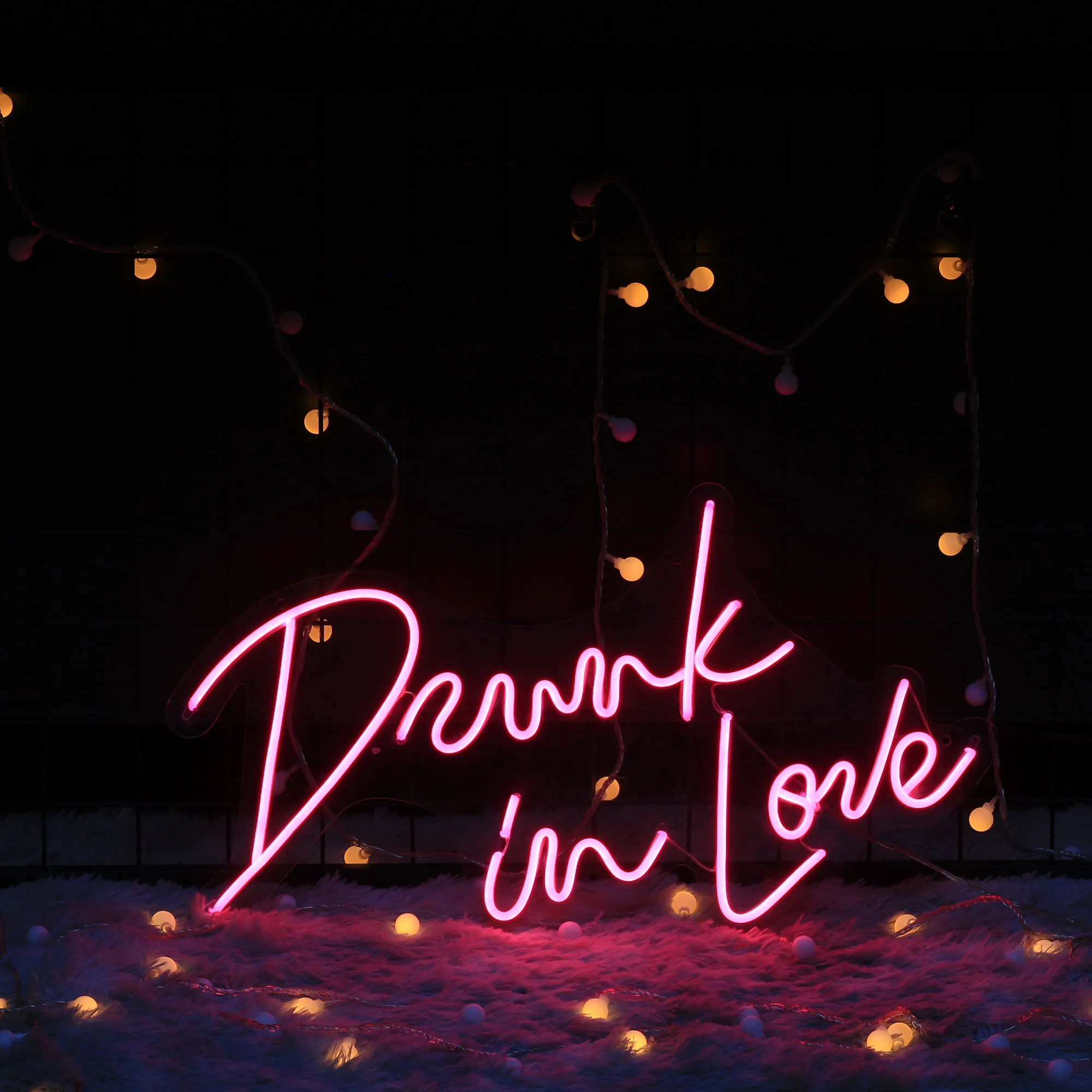 Custom Neon Drunk in love Sign Light 12V Waterproof Flex Led LED Light Signs For Wedding Birthday Party Restaurant Decoration