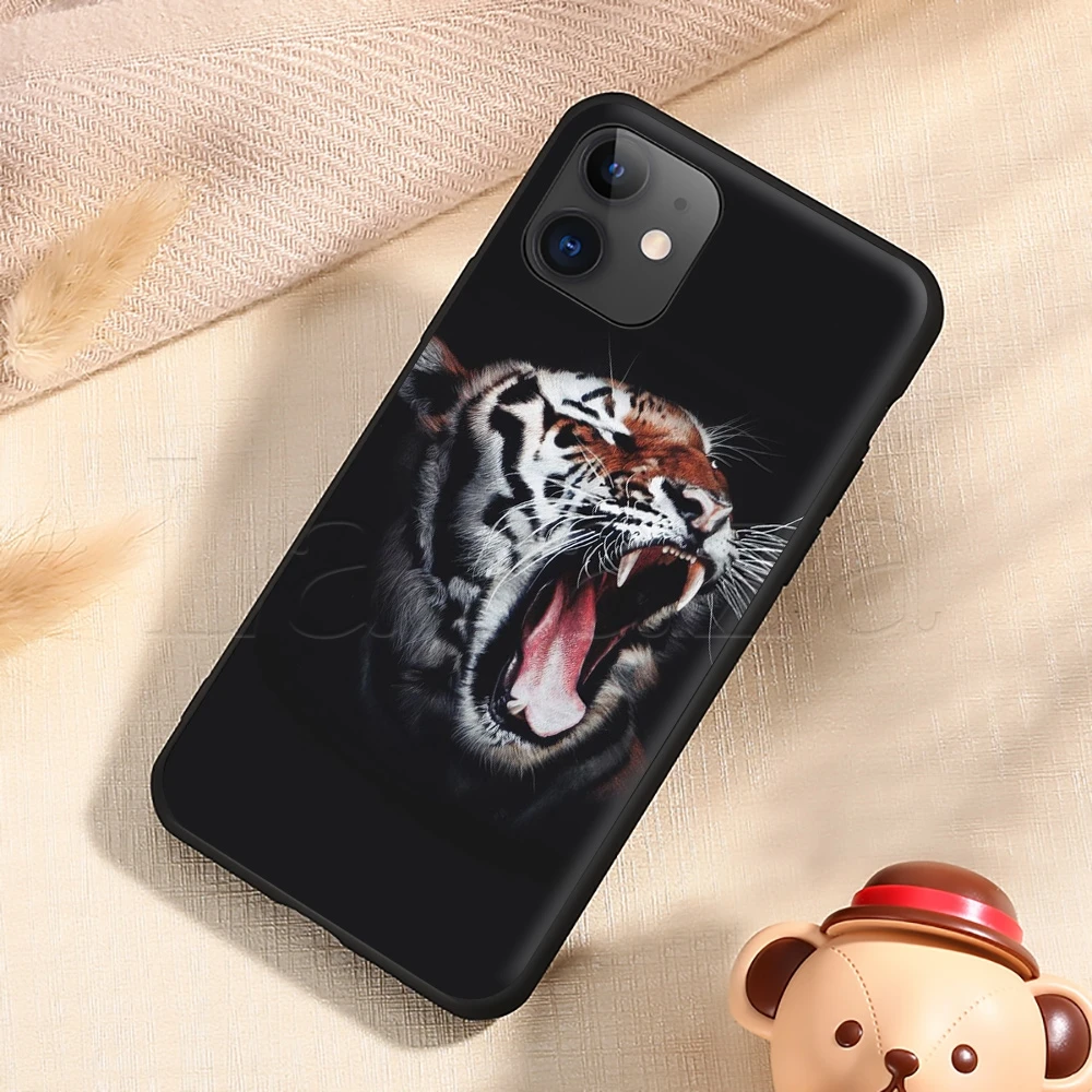 Мягкий силиконовый чехол Lavaza Roaring tiger для iPhone 12 Mini 11 Pro XS Max XR X 8 7 6 6S Plus 5 5S SE|Бамперы| |