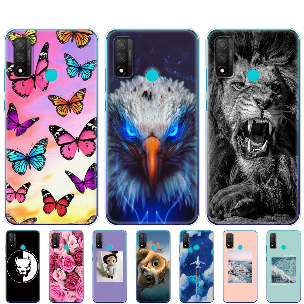 

For Huawei P smart 2020 Case Soft Tpu Silicon Back Phone Cover On PSmart 2020 POT-LX1A 6.21" Capa Bumper Protective Coque Funda