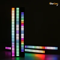 2021 new car sound control light rgb voice activated music rhythm ambient light with 32 led 18 colors car home decoration lamp