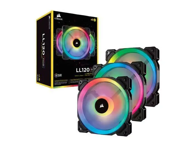 Corsair LL Series CO-9050072-WW LL120 RGB 120 мм двойная световая петля LED PWM вентилятор 3 вентилятора