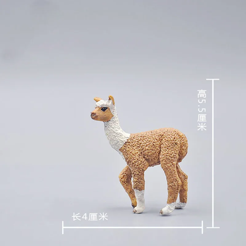 

Alpaca Animal Model Collectible Table Ornaments PVC Doll Children Early Education Toy Boys Kids Gifts