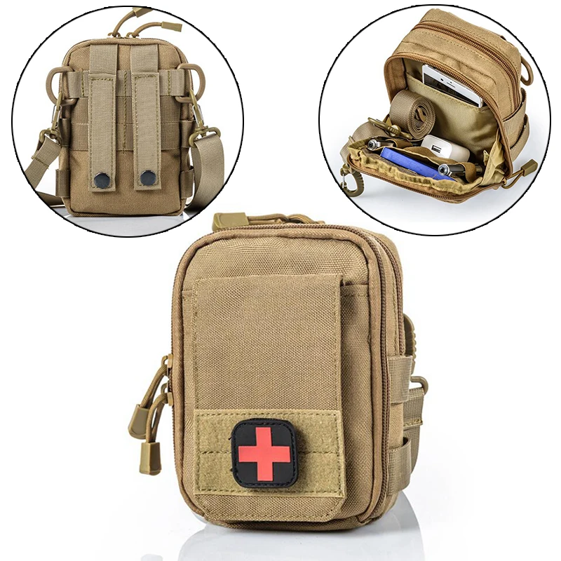 

Tactical Molle Pouch Mini Outdoor War Bag Cell Phone Medical Carrier EDC IFAK Pouch Shoulder Bag Soft Pocket Hunting Accessories