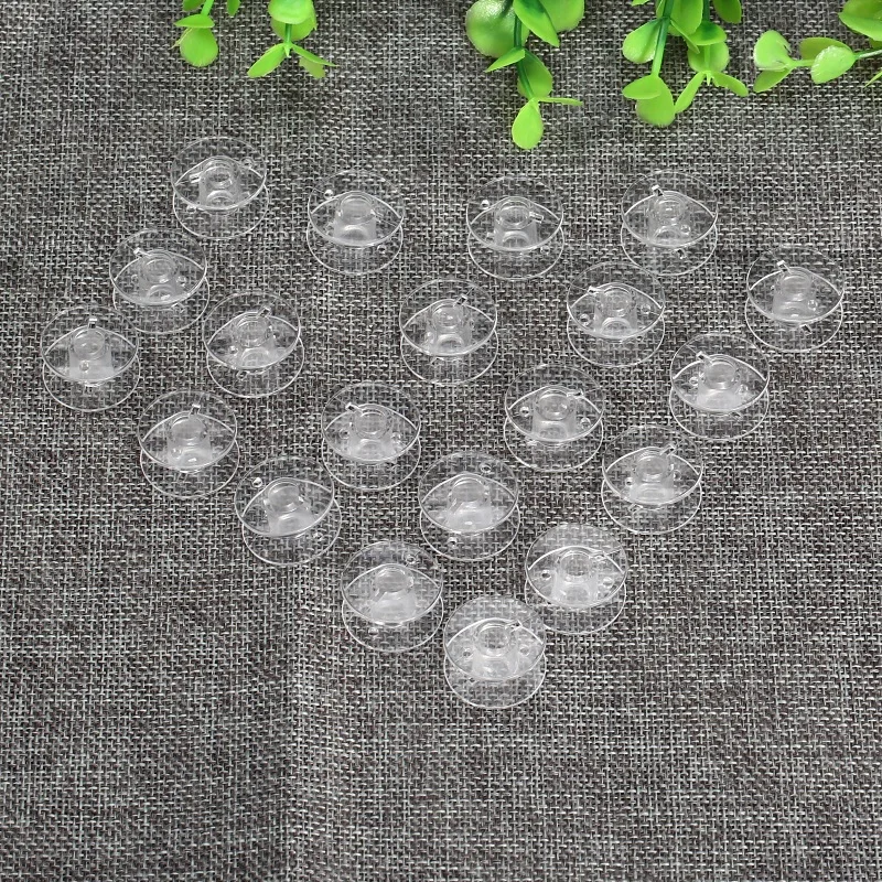 

50Pcs Plastic Transparent Clear Empty Thread Spool Bobbins String Home Sewing Machine Spools Bobbin for Janome Singer Brother