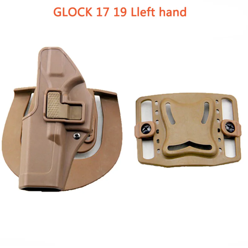Sand left hand Тактическая кобура для Glock 17 19 22 23 26 пистолет ружье для страйкбола кобура чехол Аксессуары для охоты и спорта Пояс Талия левая/правая рука - Цвет: Sand left hand