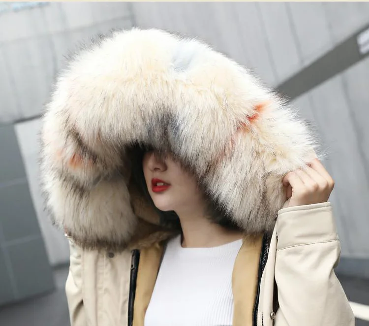 Новинка 2020 женский зимний шарф из искусственного меха енота разноцветные