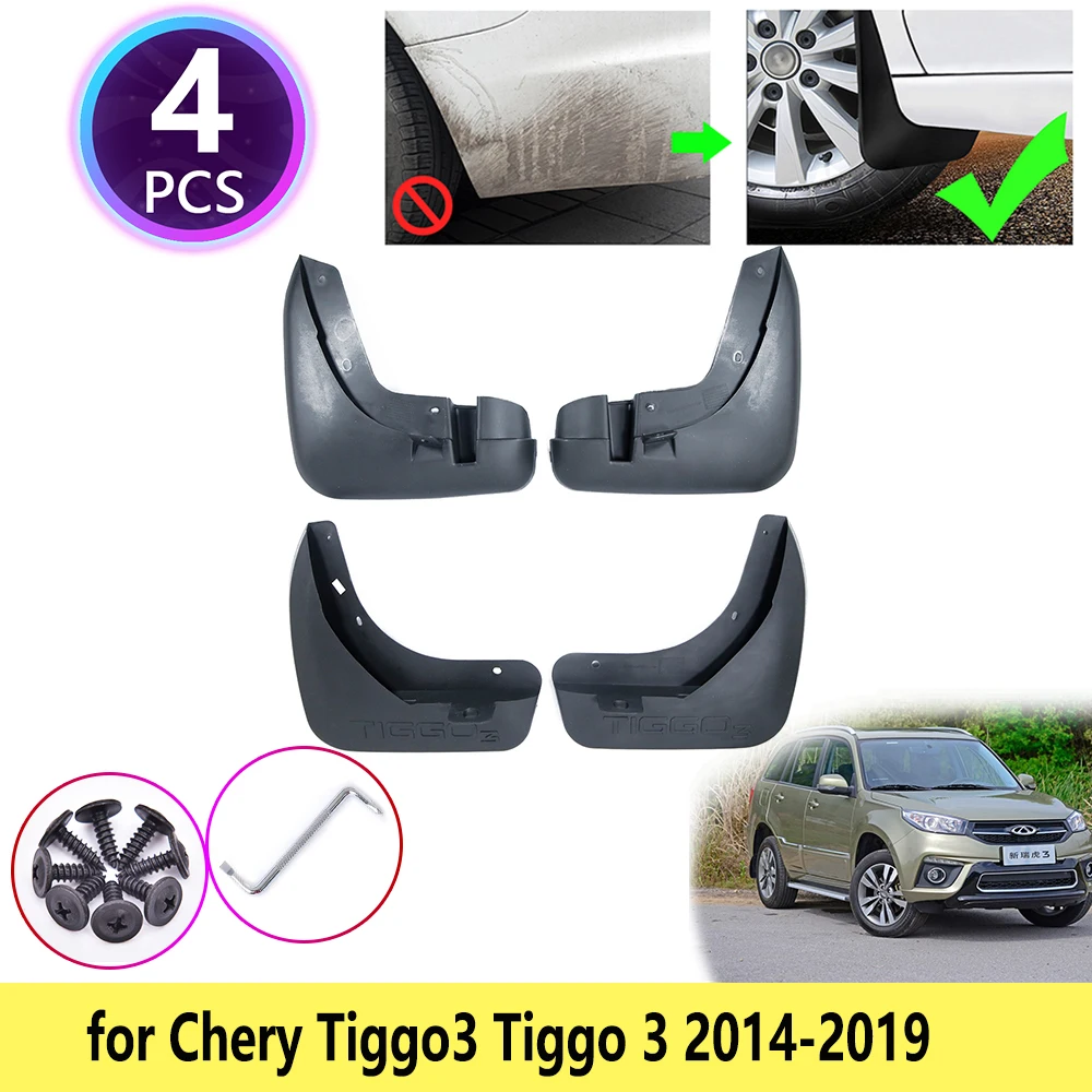 

for Chery Tiggo3 Tiggo 3 2014 2015 2016 2017 2018 2019 Mudguards Mudflaps Fender Guards Splash Mud Flaps Front Rear Accessories