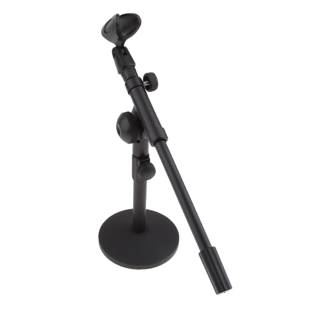 Круглая подставка для микрофона чёрный настольный длина 13 дюймов держатель с