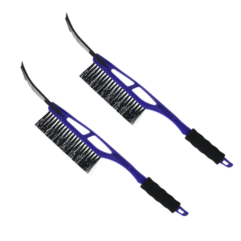 

2Pcs Two-in-one Multifunction Snow Shovel with EVA Handle Universal Snow Shovel Removal Brush Red