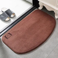 absorbent non slip bath mats semicircular floor mat bedroom rug coral velvet carpet door mat tapis salle de bain