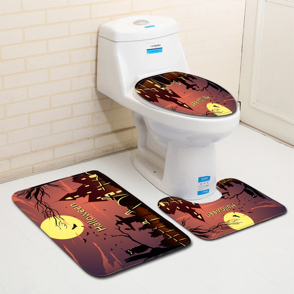 3 шт. противоскользящие фланелевые коврики для ванной | Дом и сад