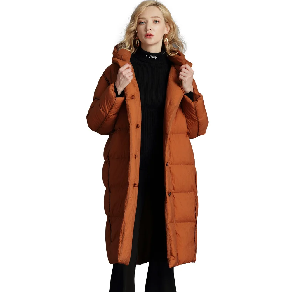 Пуховик женский 2019 новый стиль средней длины модное пальто большого размера