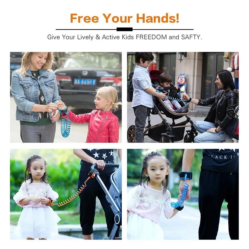 

Baby Harness Anti Lost Wrist Link Kids Outdoor Walking Hand Band Harness Child Rope Safety Leash Wristband Toddler Strap W9F4