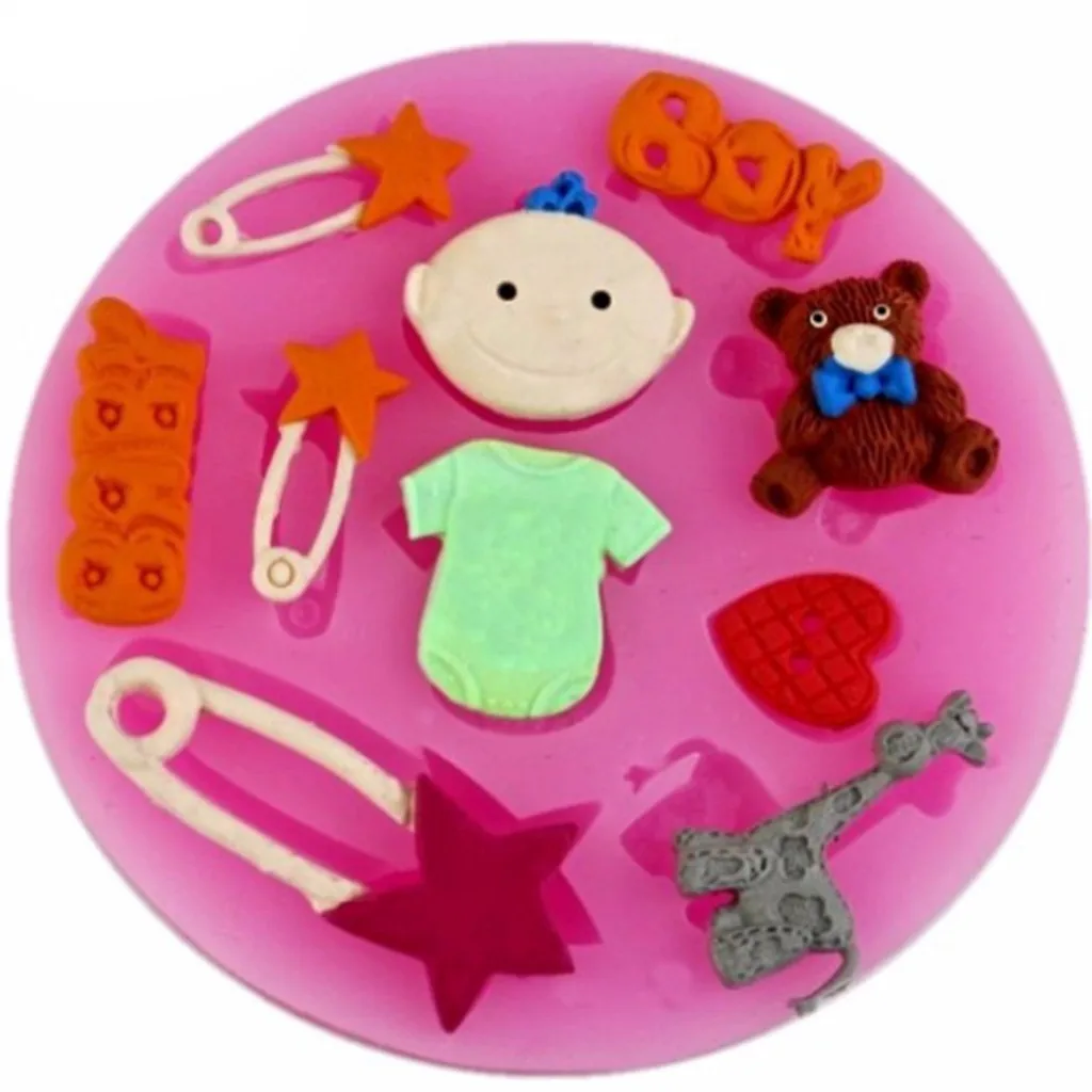 Детские плюшевый Мишка Силиконовая форма Медведь Формочки Для помадок формы