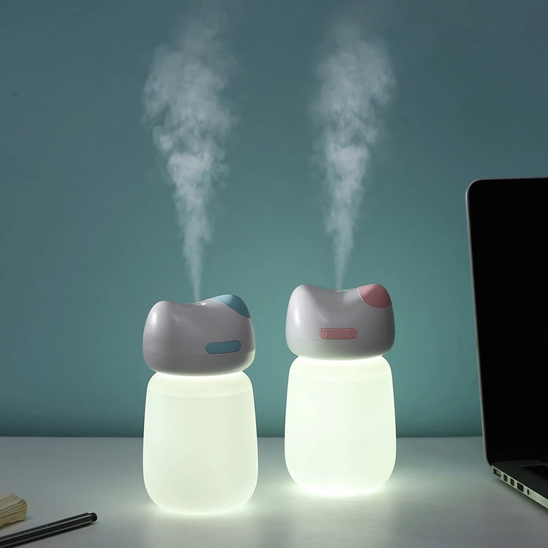 Cartoon Air Humidifier with Night Light USB Car Office Mini Home 380Ml Water Capacity Diffuser Purifier | Бытовая техника