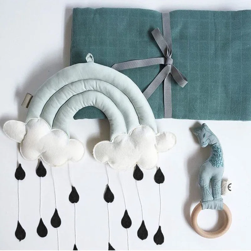 Милая Детская кровать колокольчик Радуга капля детская кроватка палатка Декор