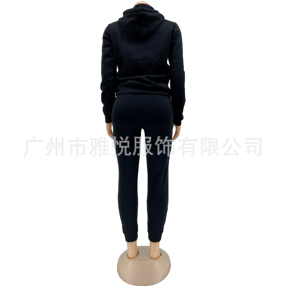 

Kalenmos Jogger Women's Two-piece Set Killer Avatar Print Casual Sports Hooded Round Neck Long Sleeve Ladies Outfits for Woman