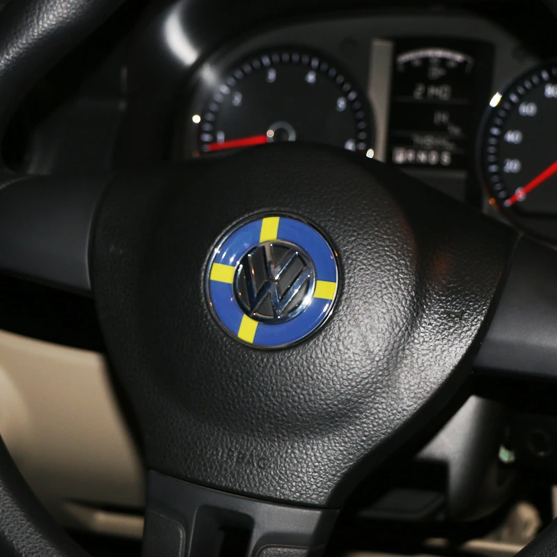 Наклейка на руль автомобиля с немецким флагом эмблема для Volkswagen VW POLO BEETLE TOURAN TOUAREG