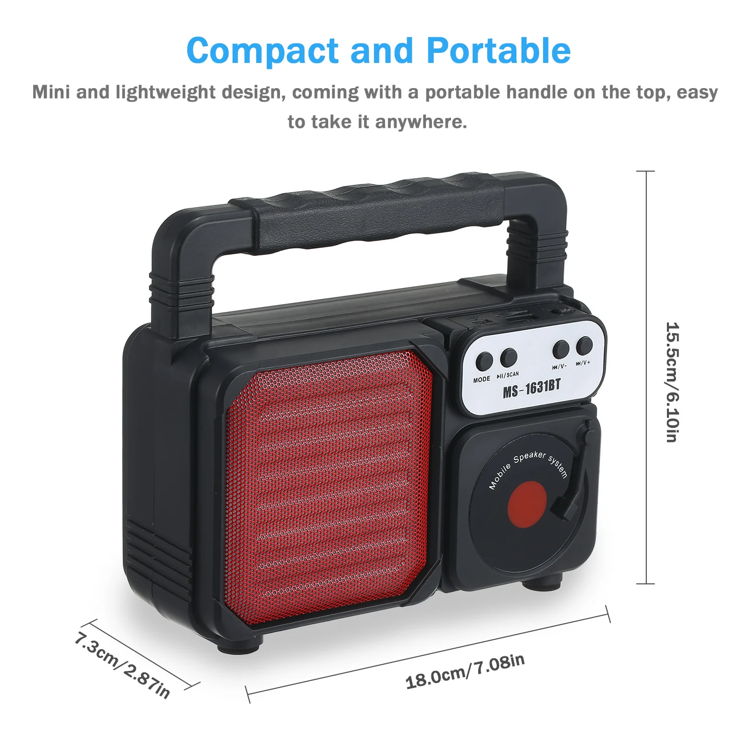 Портативная уличная Колонка MS-1631BT года ярсветодиодный светильник ка супер бас
