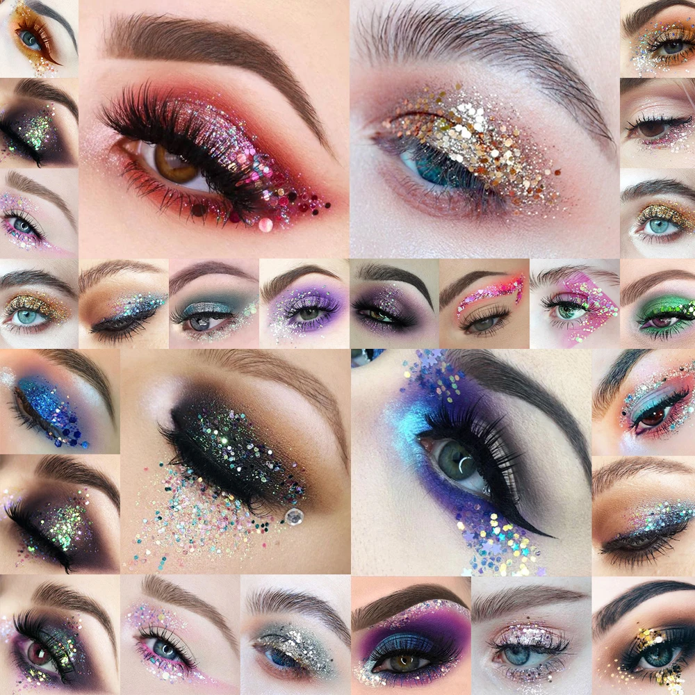 Голографические тени для век Pudaier лазерный пигмент с блестками косметические