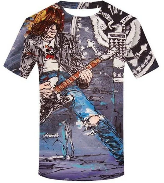 

Rock 3D Printed Fashion T-shirts for Women/Men J09