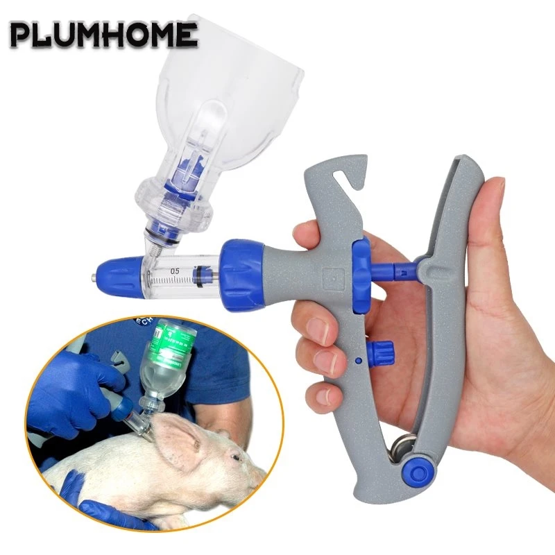 Шприц ветеринарный непрерывный инжекторный инъекционный для птицы Регулируемый