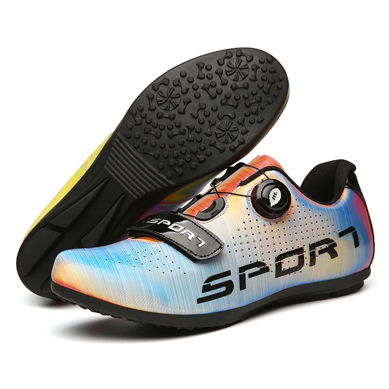 

New Mountain Bike Shoes Breathable Self-Locking Road Sport Shoes Man Colorful Athletic Footwear Men Women Bike Sneakers