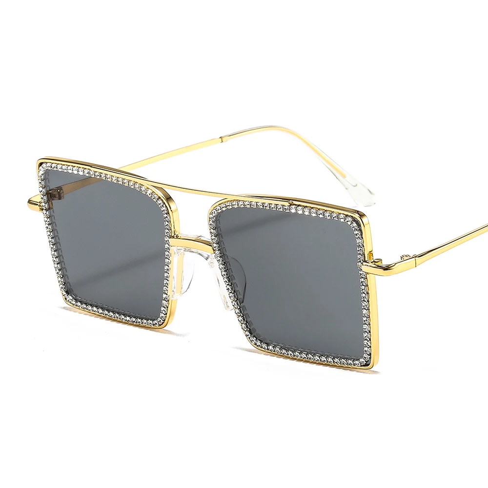 

Women sunglasses Square Retro Flat Mirror Vintage Rhinestone Plain Glasses Blu-ray Myopia Glasses for Men Read Glasses Gafas