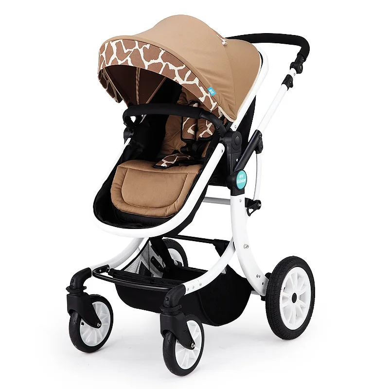 Детская коляска с высокой звездой складная ударопрочная детская зимний и летний