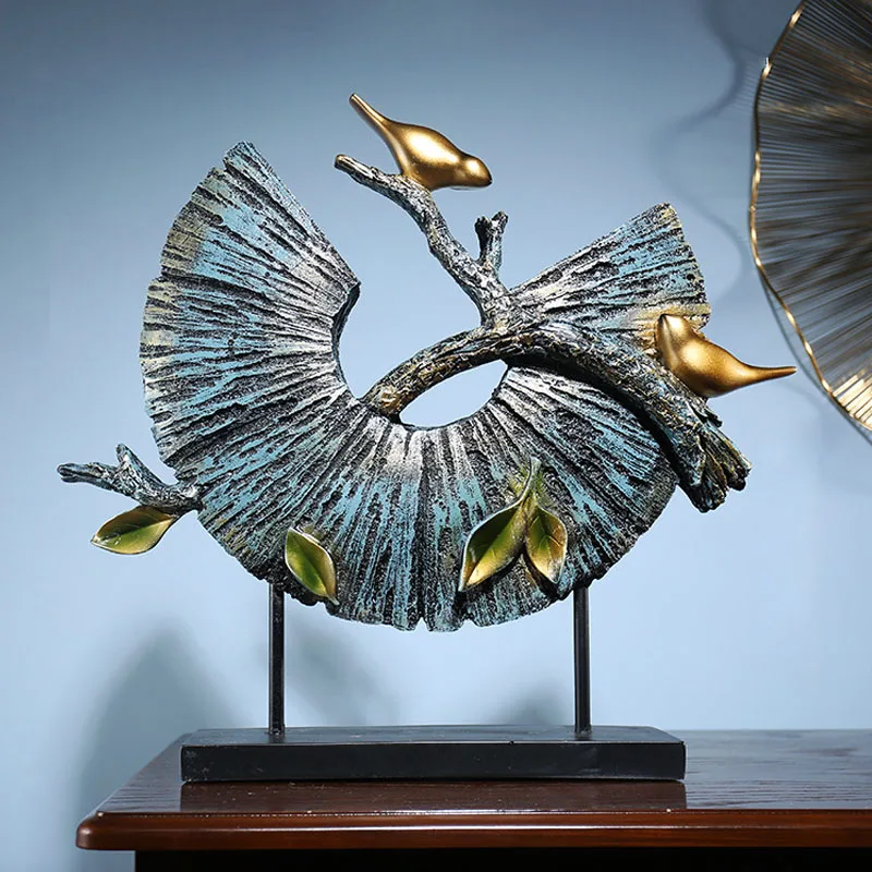 

Американский экран птицы статуя Смола антикварный экран Byobu Скульптура Декор комнаты фэн-шуй орнамент аксессуары для украшения дома