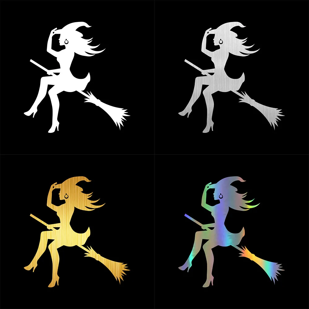 Виниловые наклейки на бампер автомобиля с изображением ведьмы|Наклейки