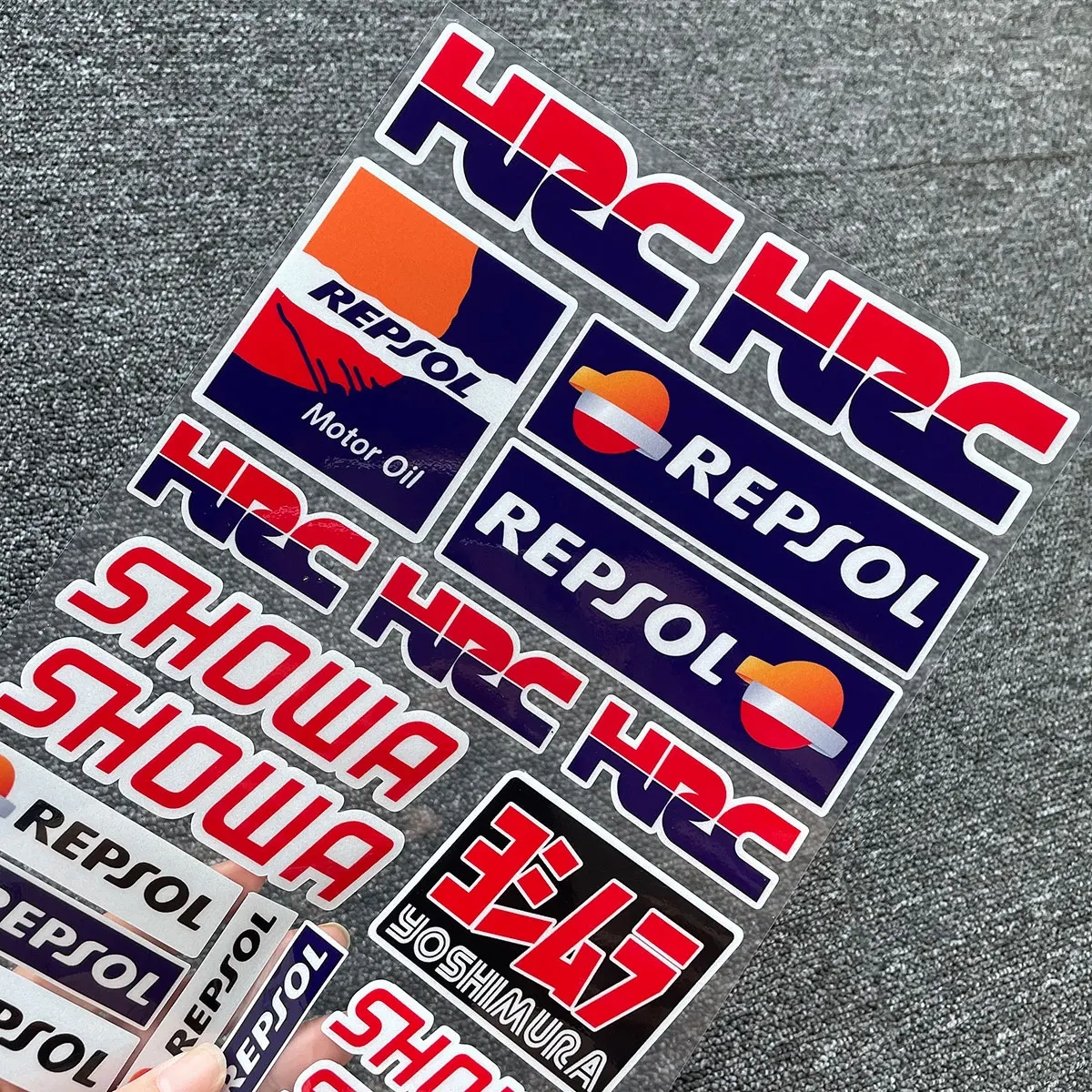 Набор светоотражающих наклеек на шлем и бак мотоцикла Honda HRC CBR CBR1000RR CBR650F CBR600RR CBR500R