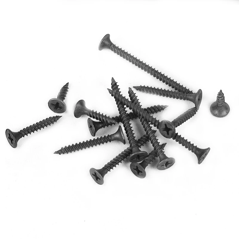 

100 pcs Falt Head Self Tapping Screws M3 M4 M5 Black Carbon Steel Cross Phillips Screw