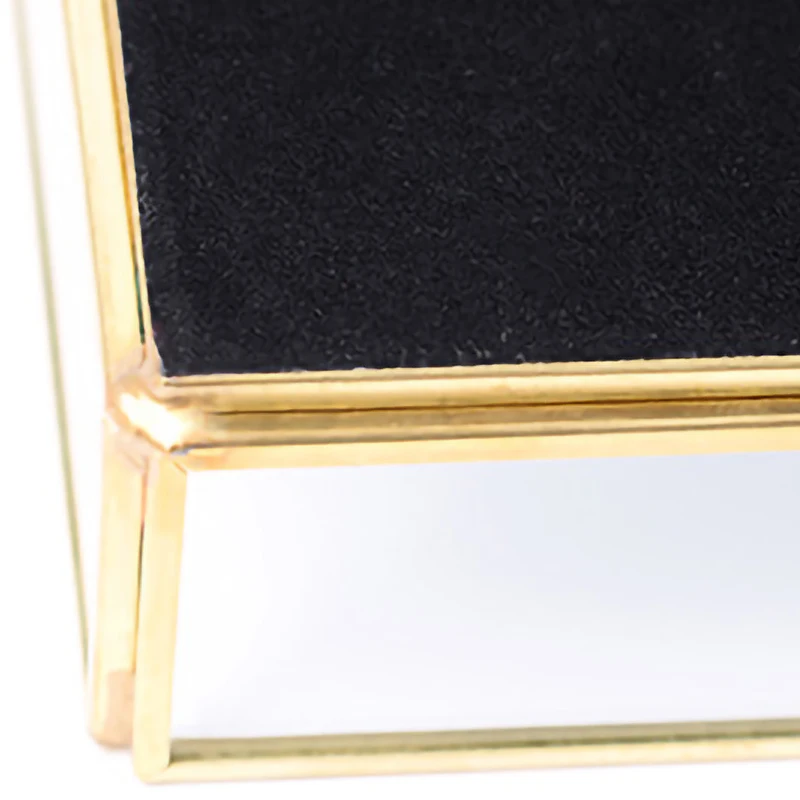 Промо акция! Скандинавский лоток для хранения золотой прямоугольник стеклянный