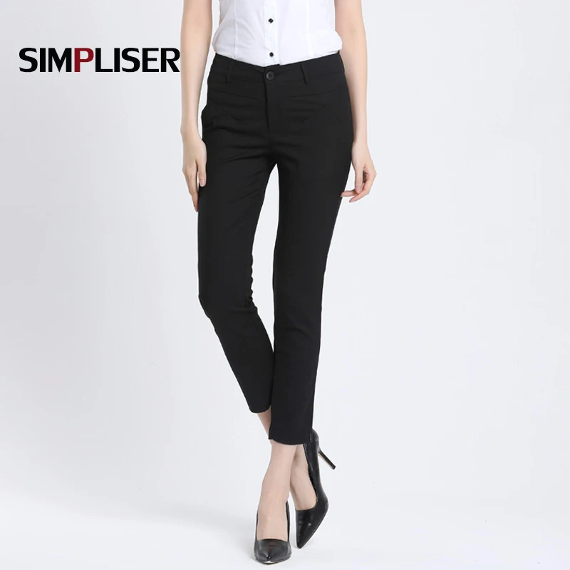 Женские стильные Капри высокого качества деловые брюки для работы черные белые