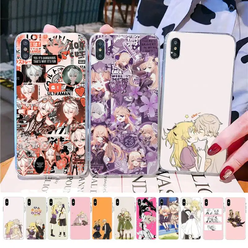 

MaiYaCa Genshin Impact Bennett Fischl Phone Case for iPhone 11 12 13 mini pro XS MAX 8 7 6 6S Plus X 5S SE 2020 XR case