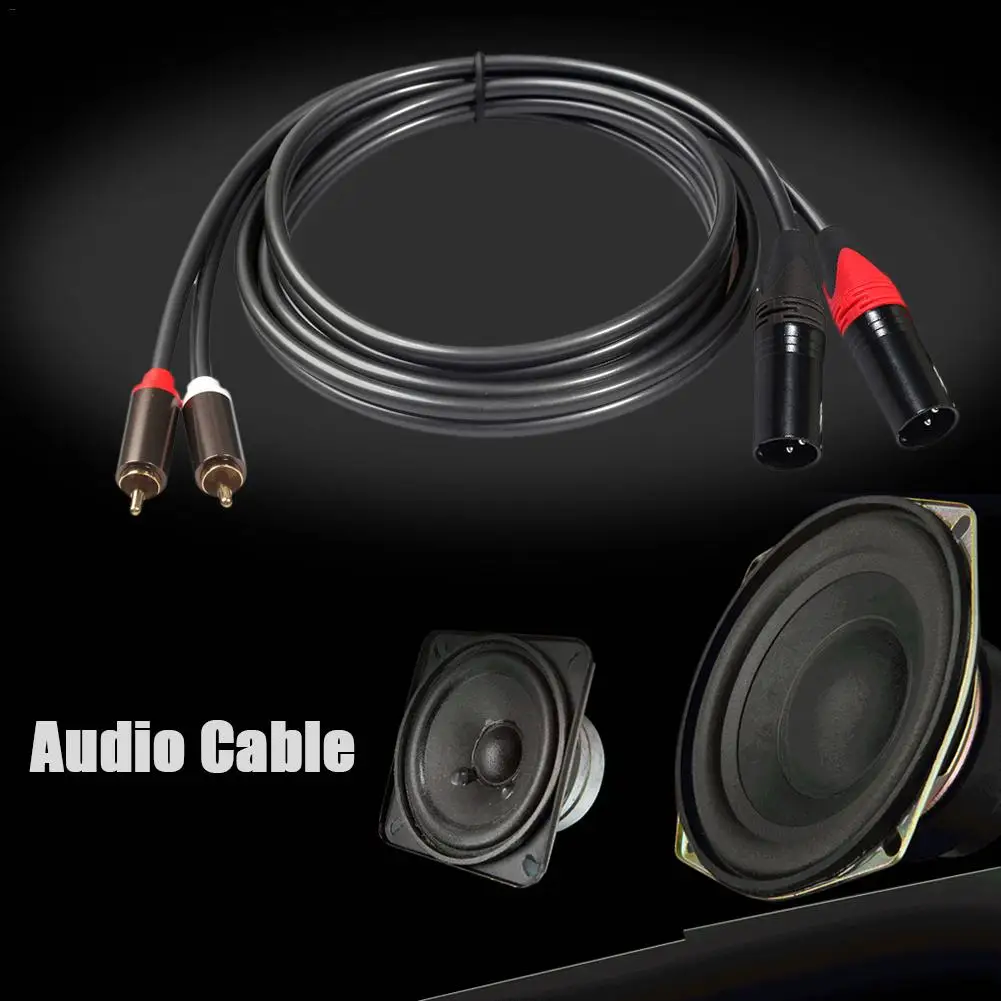 2RCA двойной XLR Мужской Аудио кабель двухрядный ПВХ провод подходит для