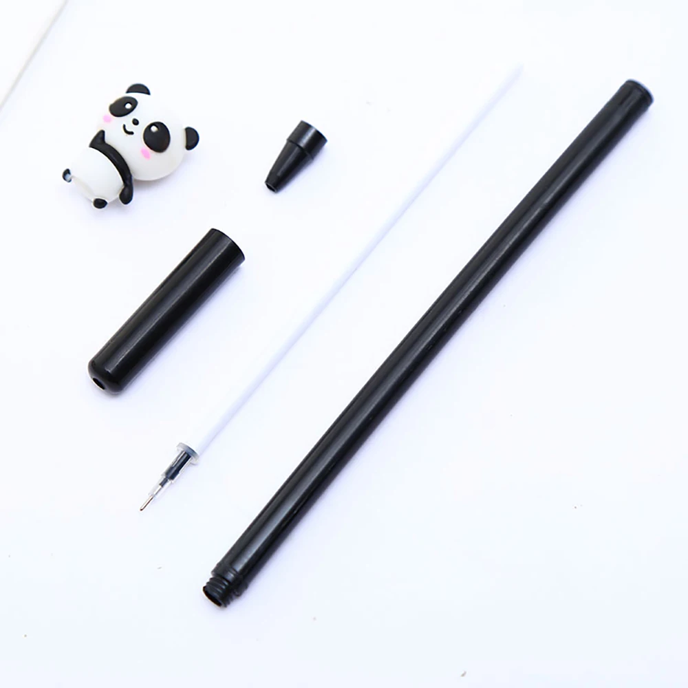 12/100 шт. Симпатичная крутая гелевая ручка Kawaii Panda милые канцелярские товары для
