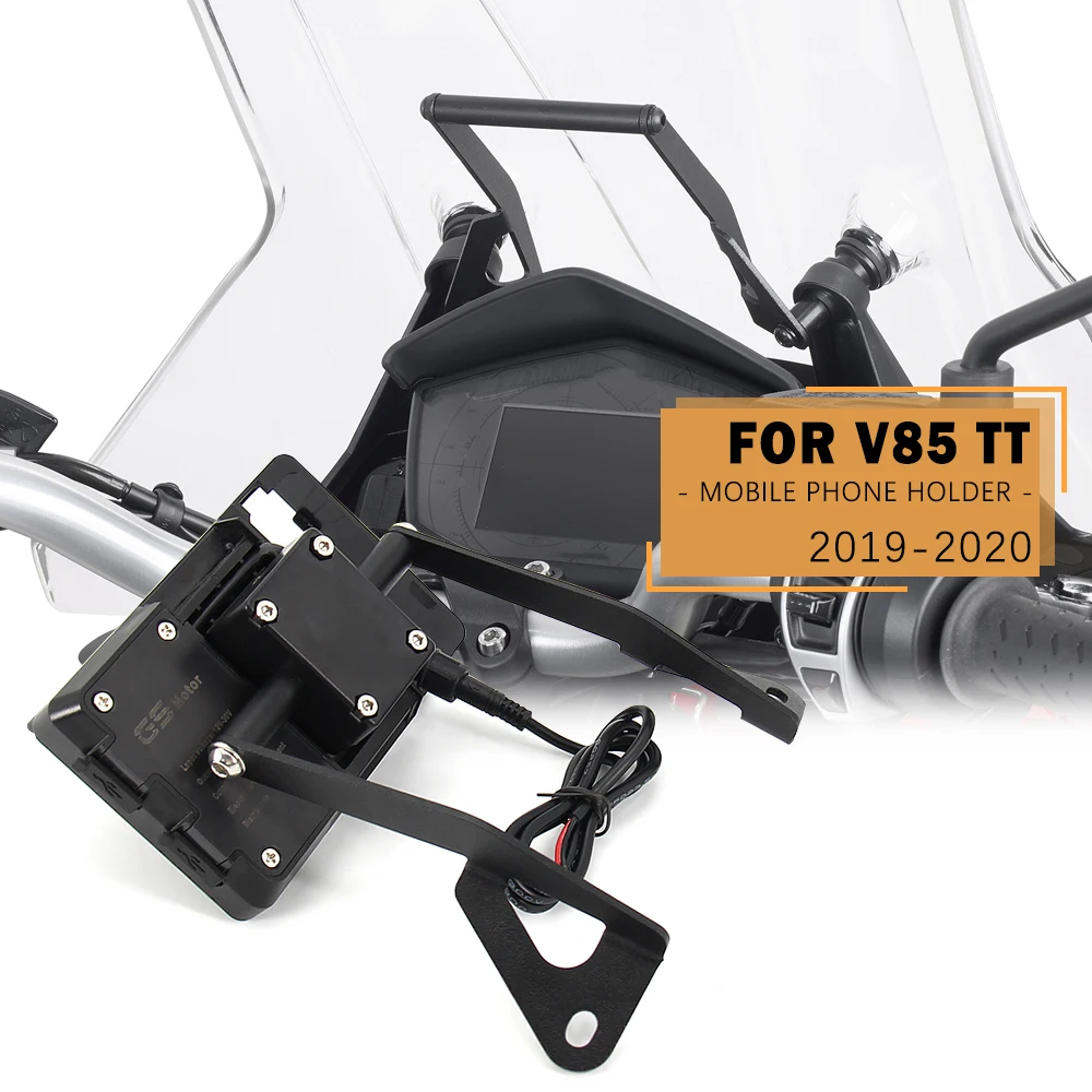 

Мотоциклетный держатель для Moto Guzzi V85 TT аксессуары 2019 2020 кронштейн для пластины GPS навигации V85TT черный алюминий