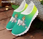 Женские дышащие кроссовки INSTANTARTS, обувь на плоской подошве, с забавным мультяшным рисунком дантистазубов Феи зубов, Легкая летняя обувь